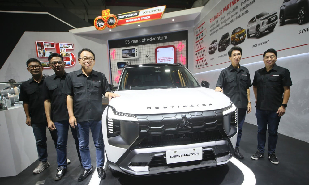 MMKSI tampil di IIMS 2026 di JIEXPO Kemayoran, luncurkan Destinator dan Xforce edisi 55th Anniversary serta program penjualan dan purna jual.