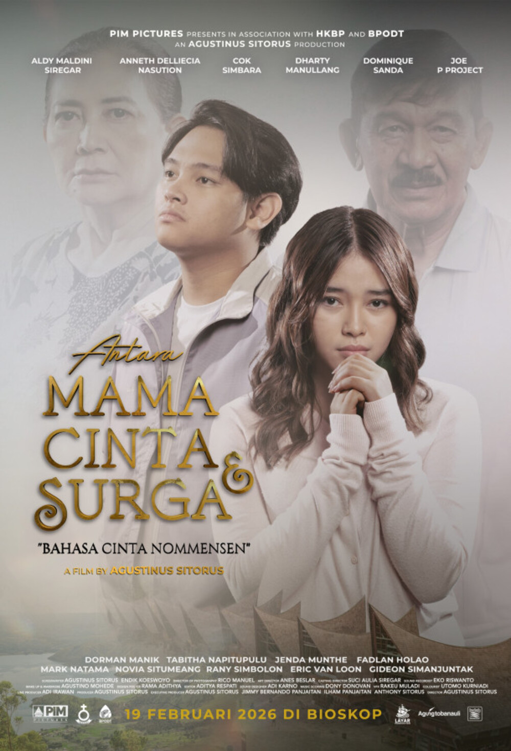 Poster Film  Antara Mama, Cinta, dan Surga.