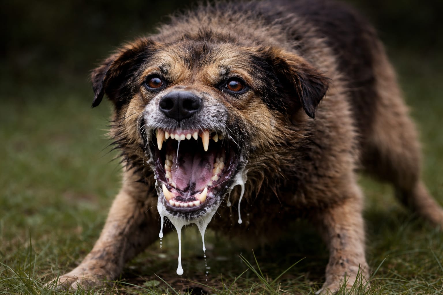 Ilustrasi anjing terkena penyakit rabies.