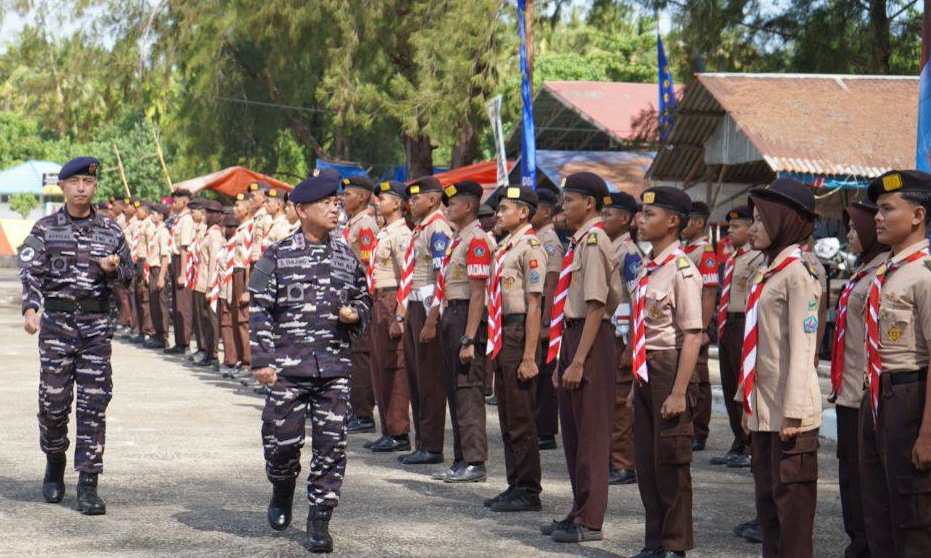 Pembukaan Persami Korps Kadet Republik Indonesia Gelombang IV Tahun 2026 di Pantai Air Manis, Padang Selatan, Sabtu (7/2/2026).