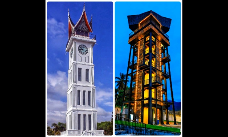 Sumatera Barat patut berbangga memiliki Duo Menara kebanggaan yang  ikonik: Jam Gadang setinggi 26 meter di Bukittinggi dan Menara Songket 32 meter di Solok Selatan.