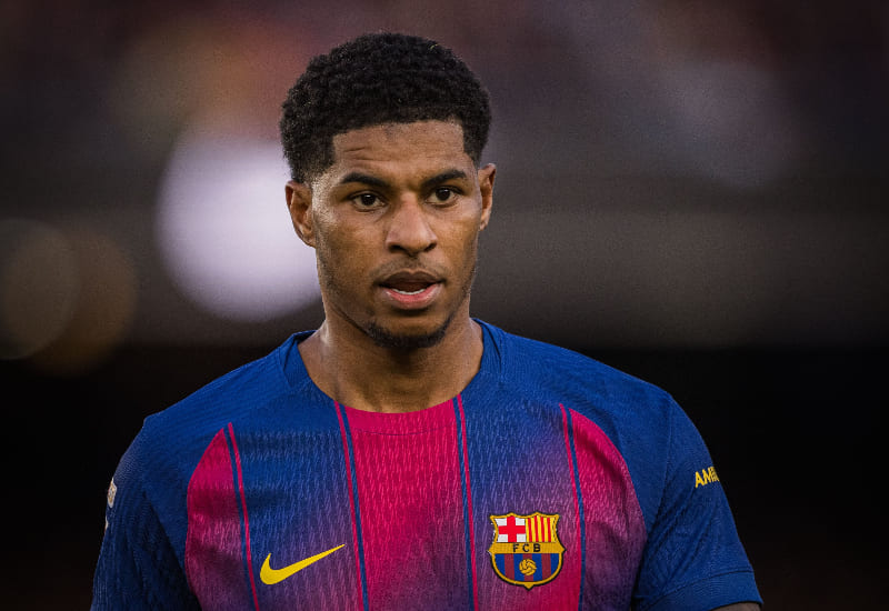 Marcus Rashford saat memperkuat Barcelona, dikabarkan siap meninggalkan Manchester United musim panas 2026.(Foto: X/ @FCBarcelona)