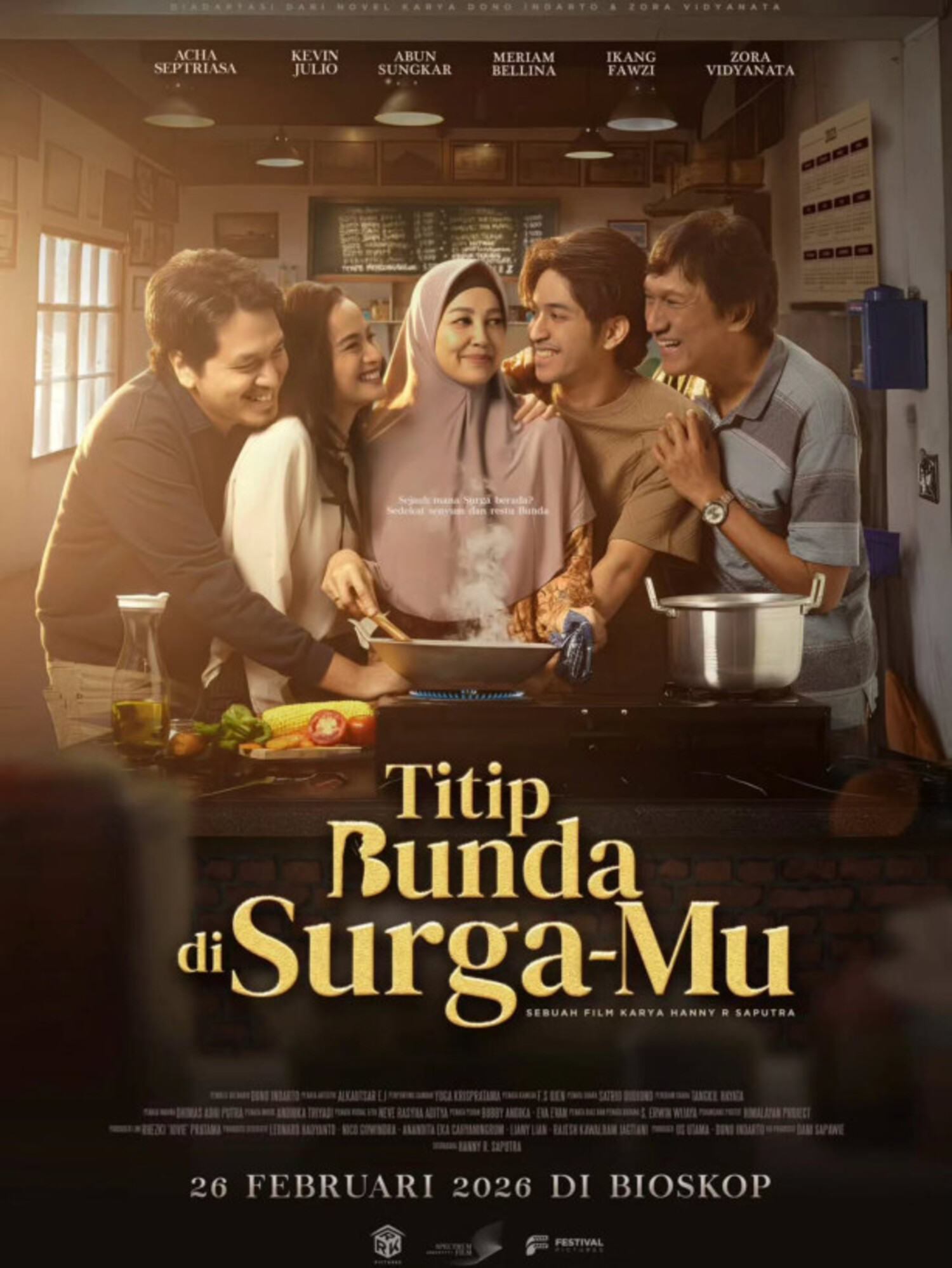 Film drama keluarga Titip Bunda di Surga-Mu dijadwalkan tayang di bioskop Indonesia mulai 26 Februari 2026.