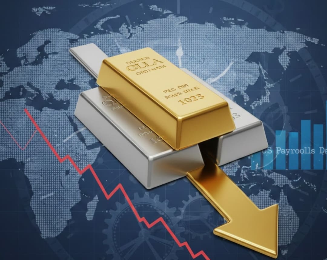 Harga emas tercatat melemah di pasar Asia setelah data payrolls AS lebih kuat dari perkiraan.(Foto ilustrasi AI)