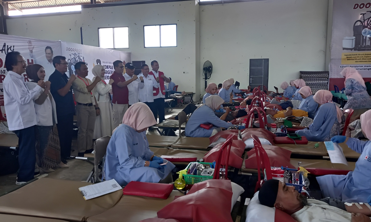 Gerindra Sumbar gelar donor darah 12&ndash;15 Februari di GOR H Agus Salim Padang, target 6.000 kantong dan bidik rekor MURI.