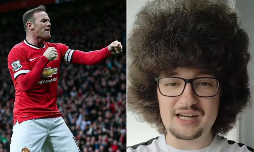 Wayne Rooney (kiri) kesal fokus publik pada fans viral (kanan), bukan performa Manchester United di bawah Michael Carrick yang raih 4 kemenangan.