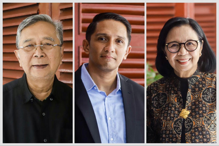 PT Jawa Pos menghadirkan tiga ahli yakni Prof. Nindyo Pramono, Ghansham Anand, dan Prof. Rosa Agustina di PN Surabaya. (Alfian Rizal/Jawa Pos)