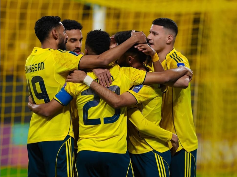 Para pemain Al Nassr merayakan gol cepat Abdulrahman Ghareeb pada menit kedua dalam laga leg kedua 16 besar AFC Champions League Two 2025/2026 di Al-Awwal Park Stadium, Riyadh.(Foto: IG @alnassr)