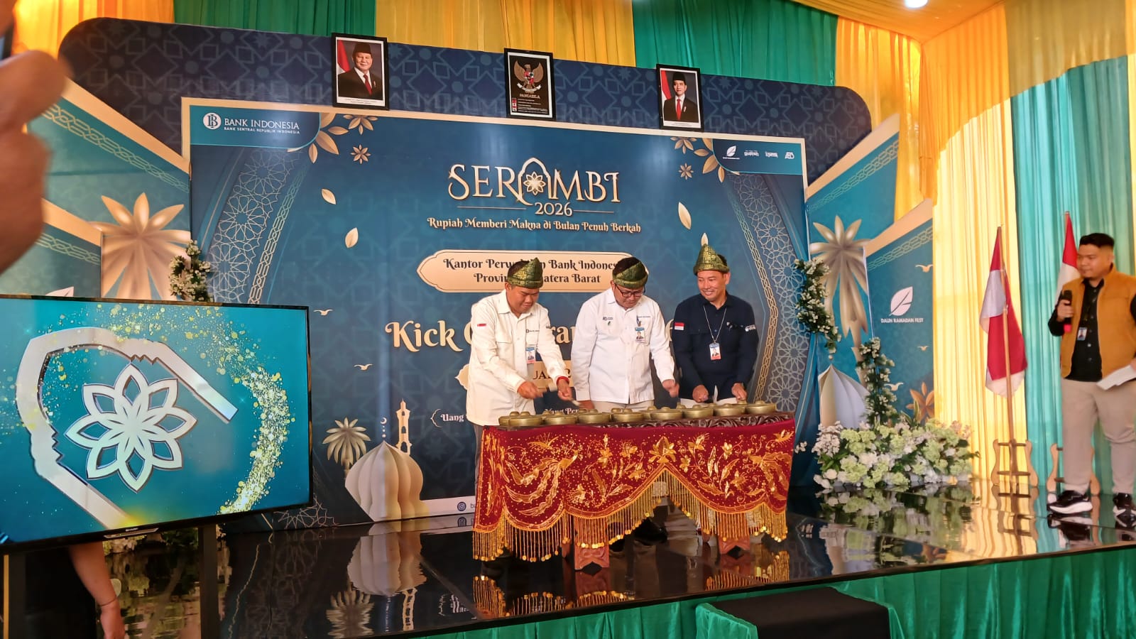 Kepala Perwakilan BI Sumbar M Abdul Majid Ikram saat kick off Serambi 2026 di Gedung BI Muaro Kamis (19/2).