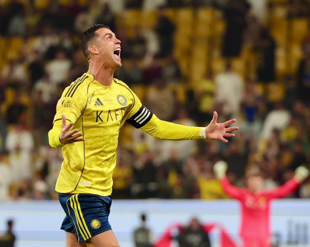 Cristiano Ronaldo cetak brace, membawa Al Nassr menang 4-0 atas Al Hazm dan puncaki klasemen Liga Saudi 2026.( Foto: X @cristiano)