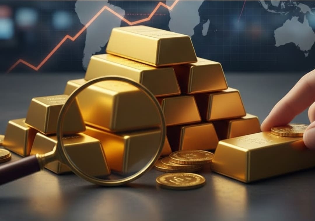 Harga emas dunia mencatatkan kenaikan dalam empat hari beruntun pada Selasa (24/2/2026).(Foto ilustrasi: Gemini AI)