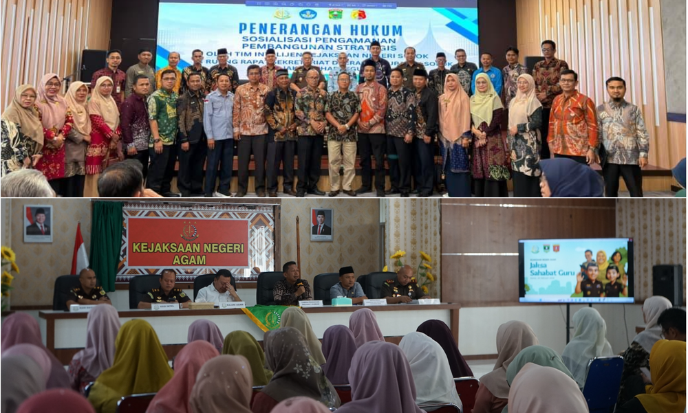 Kejari Solok dan Agam gelar Jaksa Sahabat Guru, perkuat pengamanan sekolah dari pungli, intimidasi, dan sengketa lahan pendidikan.