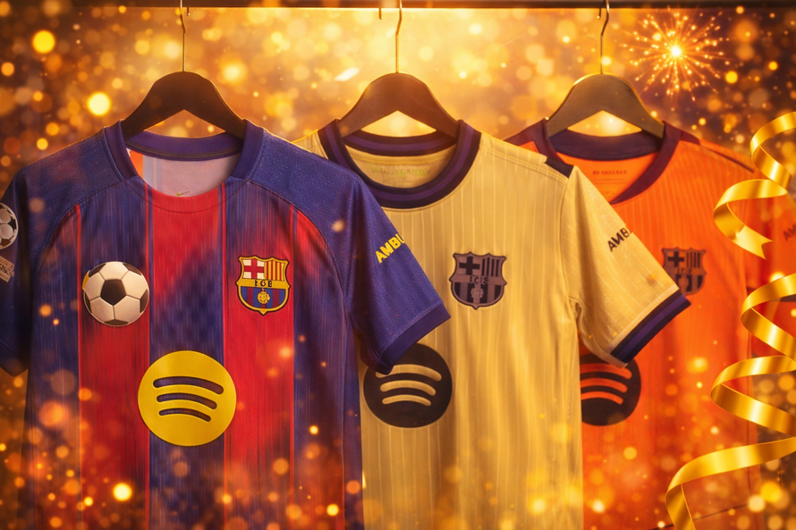 Barcelona puncaki penjualan jersey Eropa 2024/25 versi UEFA dengan &euro;277 juta, ungguli Real Madrid dan Manchester United. (Foto: Pinterest)