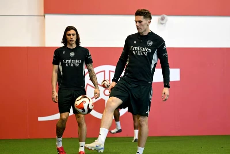 Viktor Gyokeres mengikuti latihan tim Arsenal persiapan pertandingan liga akhir pekan ini melawan Chelsea.(Foto: arsenal.com)