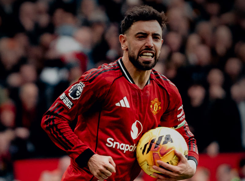 Bruno Fernandes berhasil mencetak gol penalti dalam kemenangan Manchester United 2-1 atas Crystal Palace di Premier League.(Foto: x.com/ManUtd)