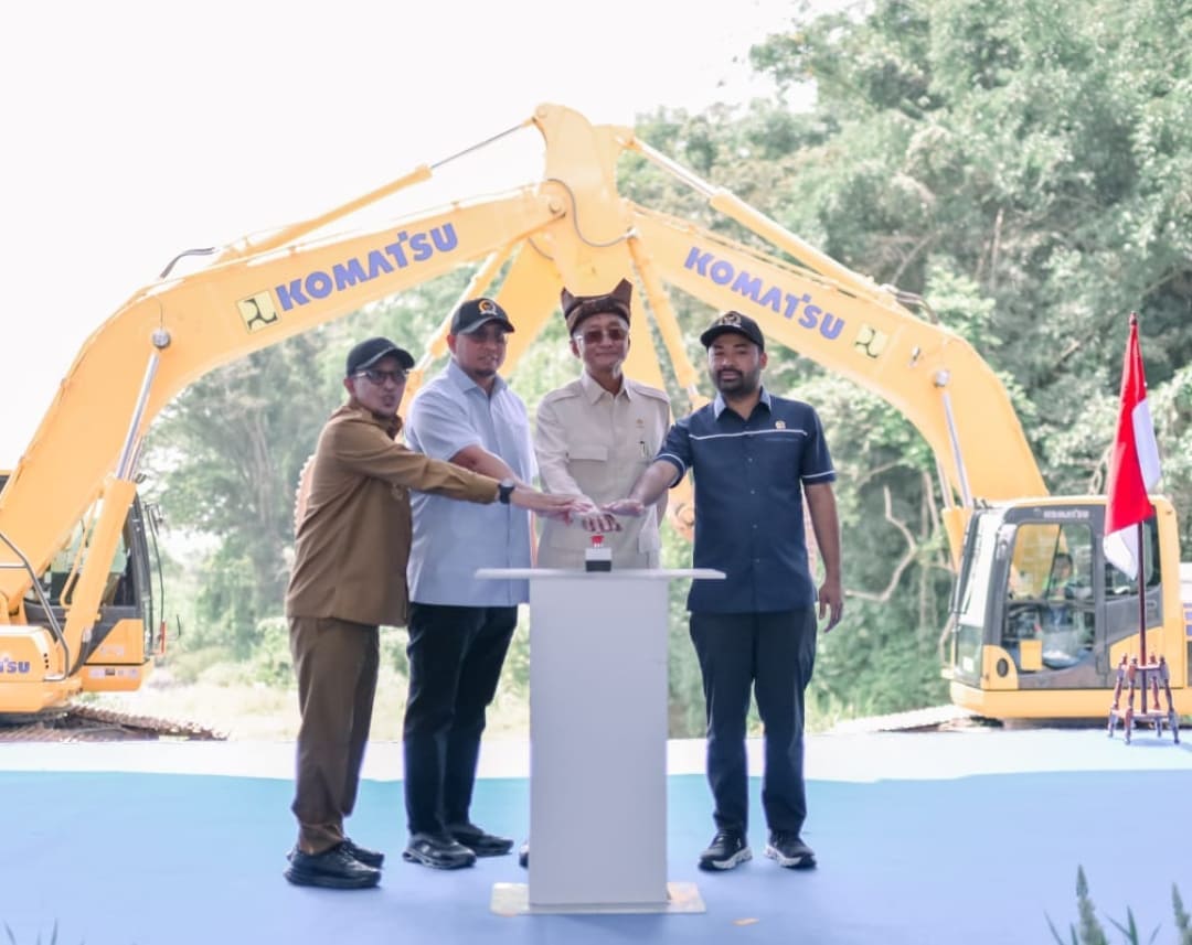 Pembangunan Sabo Dam di kawasan Gunung Marapi resmi dimulai sebagai langkah mitigasi banjir lahar dan galodo dampak erupsi 2024.(Foto: IST)