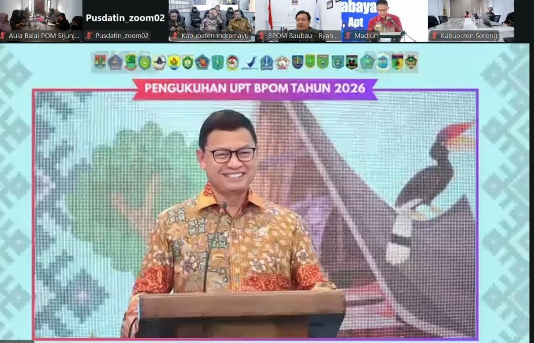 Acara peningkatan klasifikasi Loka POM menjadi Balai POM oleh Kepala BPOM RI Taruna Ikrar, Jumat (6/3/2026).(Foto: Humas)