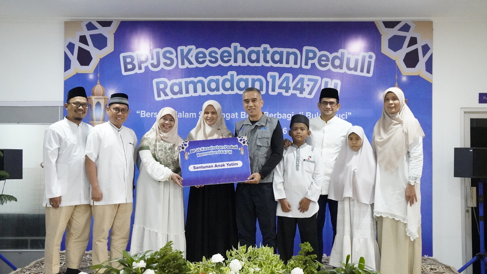 BPJS Kesehatan Peduli di Padang salurkan santunan anak yatim dan bantuan pendidikan dari Yayasan Abul Yatama Indonesia dalam momentum Ramadan 2026.