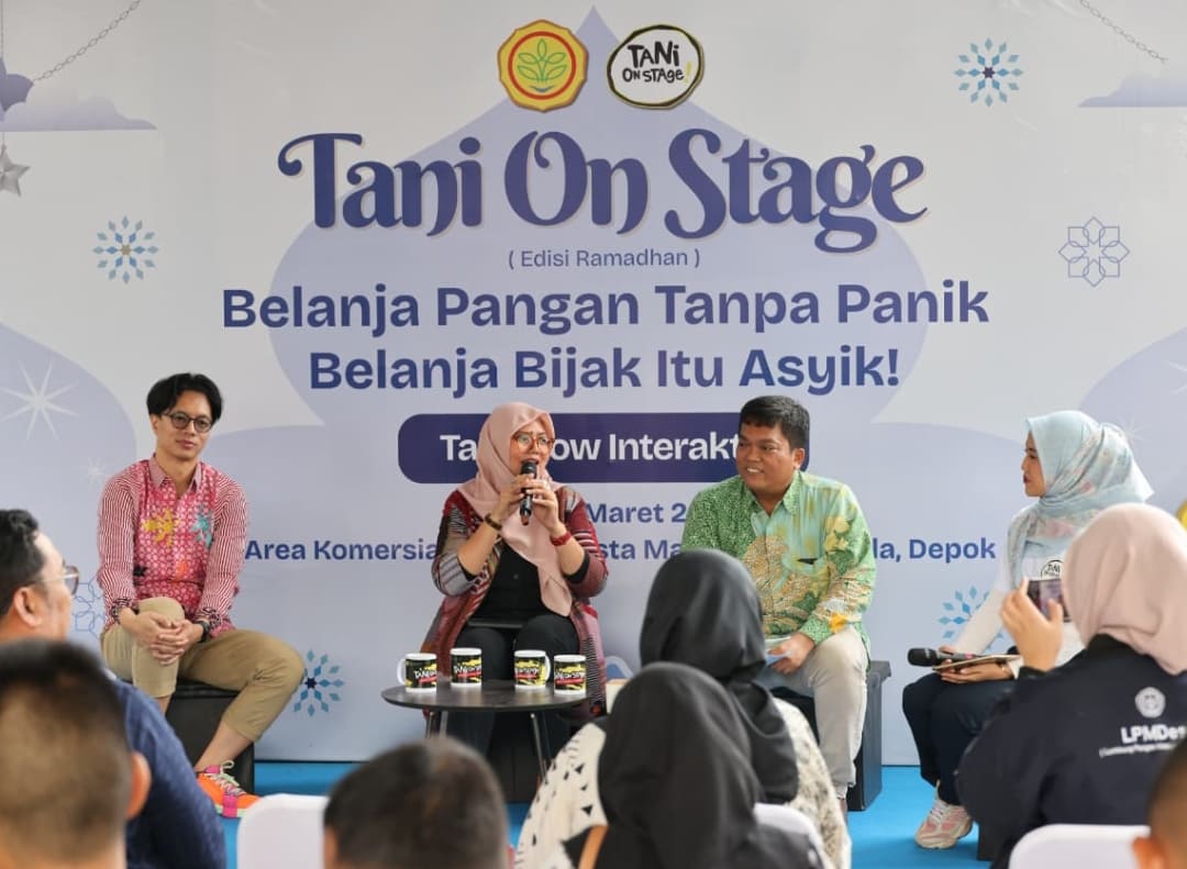 Talkshow &ldquo;Tani On Stage&rdquo; yang digelar Kementerian Pertanian di Depok edukasi masyarakat berbelanja pangan secara bijak saat Ramadhan dan Idul Fitri.(Foto: Humas Kementan)
