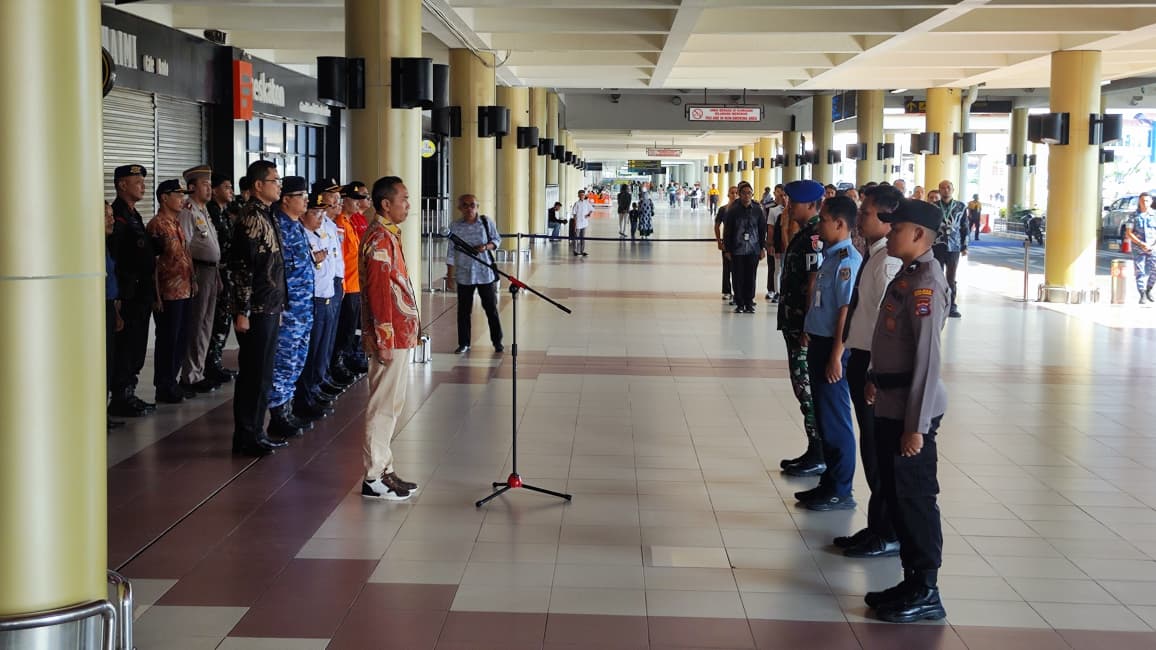 InJourney Airports BIM melaksanakan apel gelar pasukan pengoperasian Posko Terpadu Angkutan Lebaran 2026/1447 H, Jumat (13/3/2026).