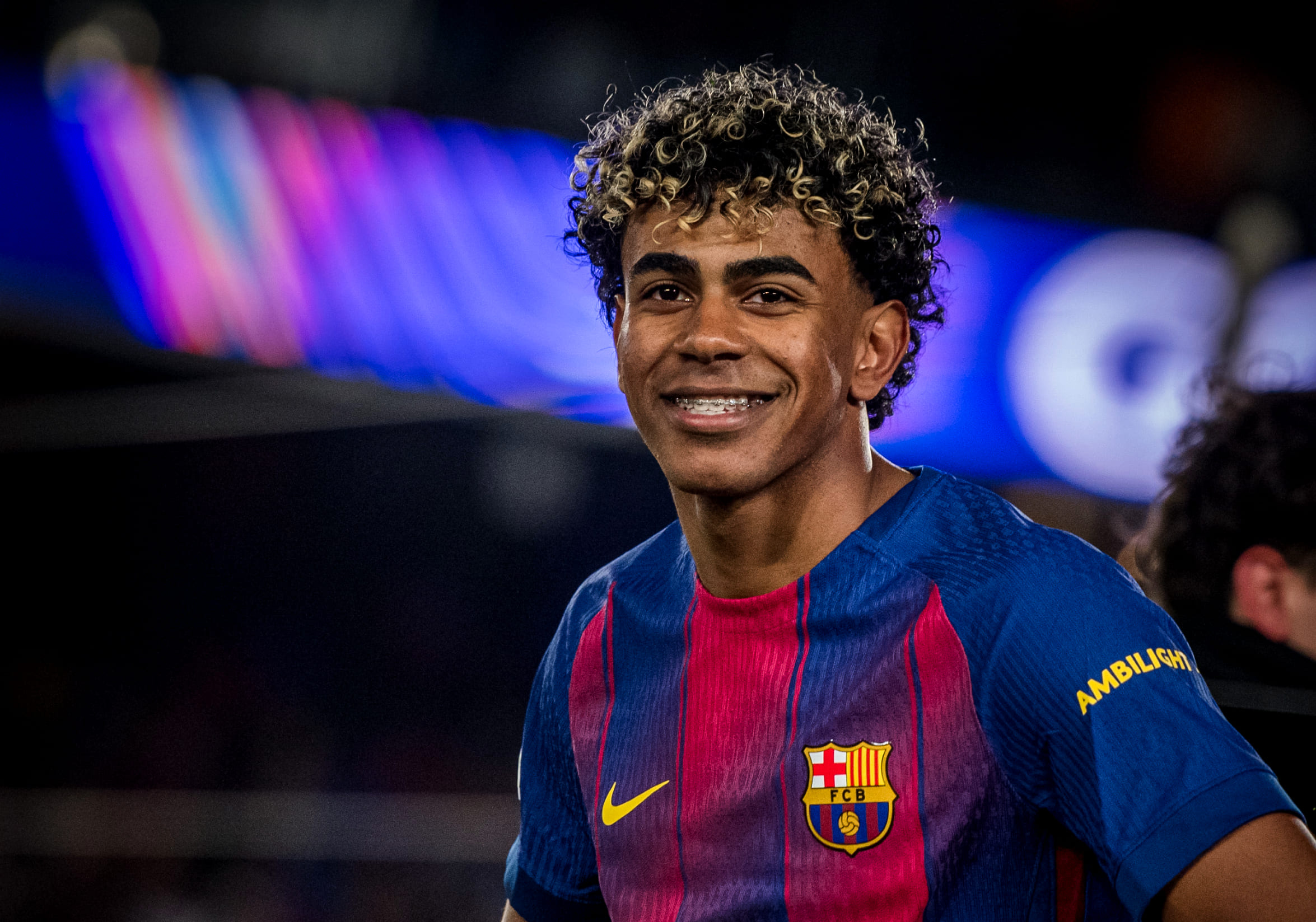 Lamine Yamal menyamai rekor Kylian Mbapp&eacute; setelah mencetak gol ke-10 di leg kedua babak 16 besar Liga Champions sebelum usia 19 tahun.(Foto: x.com/FCBarcelona/)