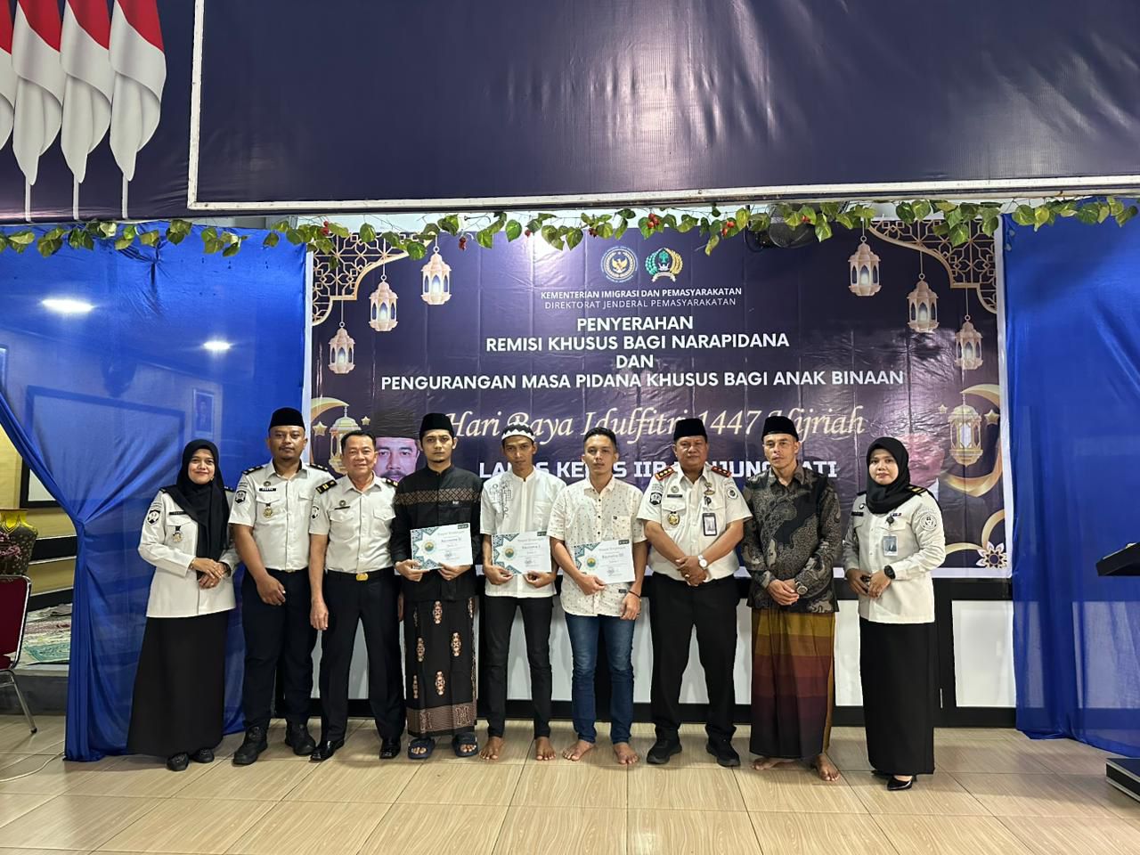 151 warga binaan Lapas Tanjung Pati terima remisi Idul Fitri 1447 H, disertai pembinaan keagamaan dan kerja sama dengan Kemenag.