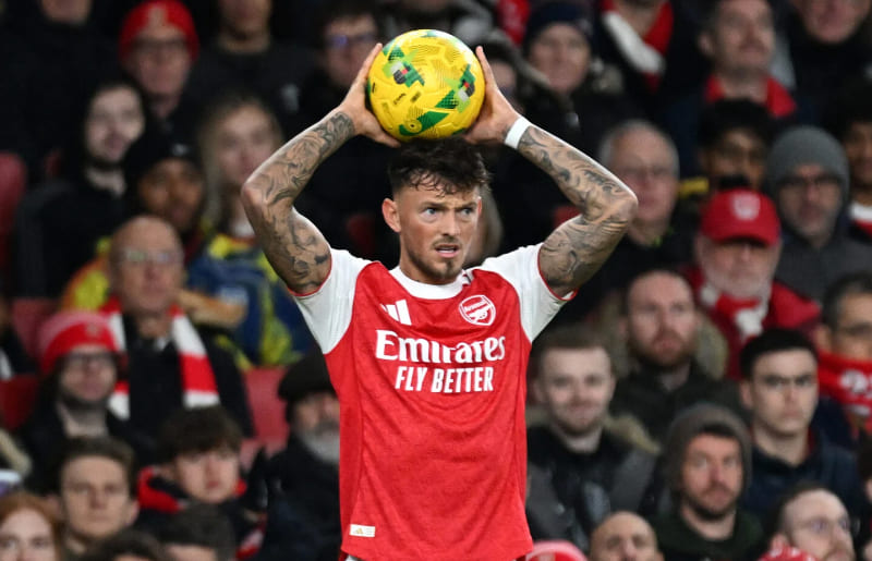 Ben White dipanggil timnas Inggris untuk pertama kalinya sejak Piala Dunia 2022, menggantikan Eberechi Eze yang cedera. Penampilan terakhir pada Maret 2022.(Foto: Dok. Arsenal FC)