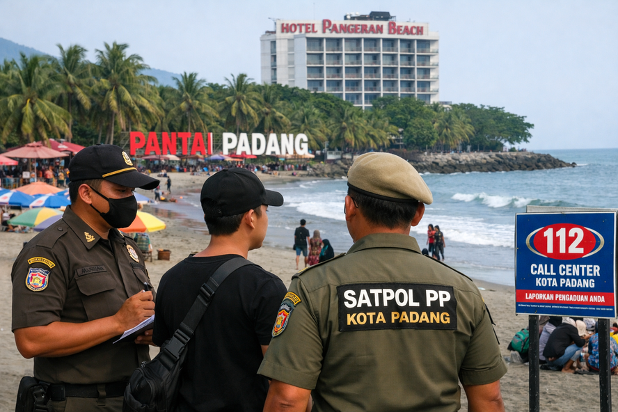 Dugaan pemalakan di Pantai Padang diselidiki Dispar. Laporan juga masuk terkait pelayanan hotel, pemerintah minta masyarakat gunakan hotline resmi. (Ilustrasi AI)