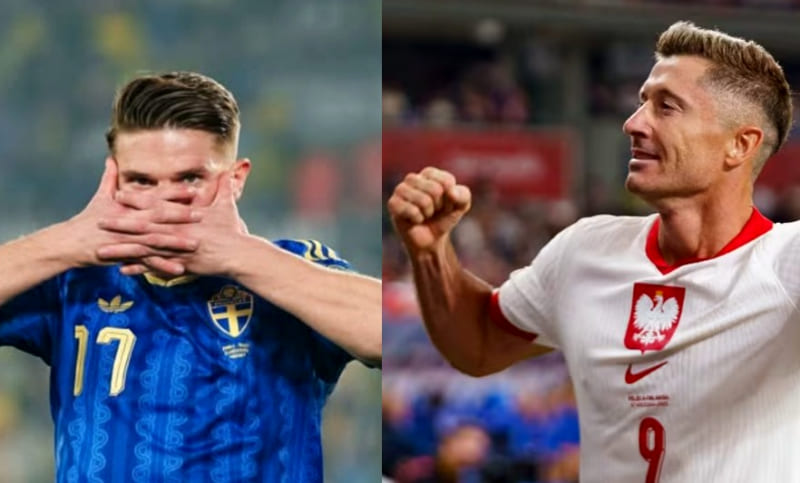 Viktor Gy&ouml;keres dan Robert Lewandowski menjadi sorotan jelang laga Swedia vs Polandia pada final playoff Piala Dunia 2026. (Foto: Dok. FB &amp; FIFA)