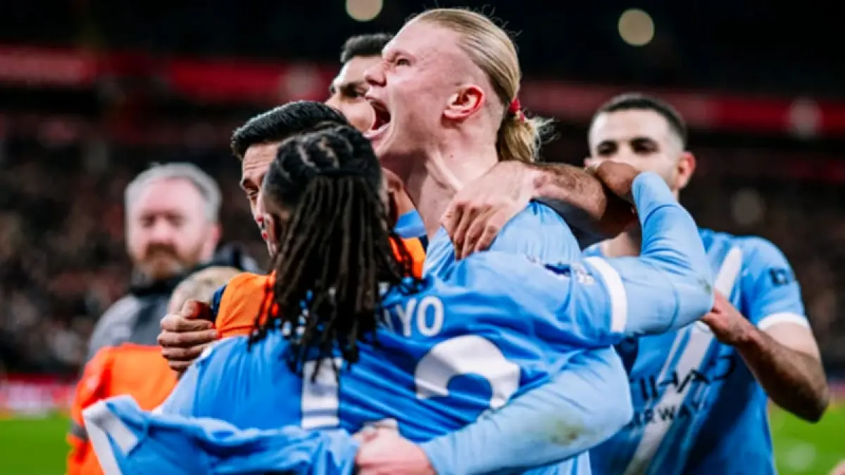 Striker Manchester City, Erling Haaland, siap tampil melawan Liverpool setelah pulih dari cedera pada laga perempat final FA Cup. (Foto: mancity.com)