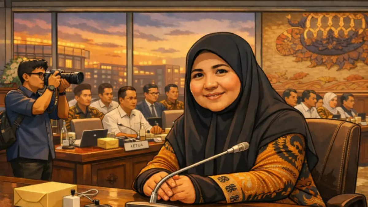 Nevi Zuairina menyoroti penurunan laba Semen Indonesia di tengah tekanan industri semen nasional.(Foto: Tim NZ)