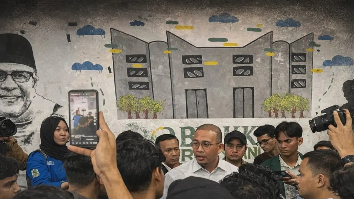 Dialog Andre Rosiade dengan mahasiswa Unand bahas MBG, BOP, dan Koperasi Merah Putih, serta soroti kondisi ekonomi Sumatera Barat yang melambat