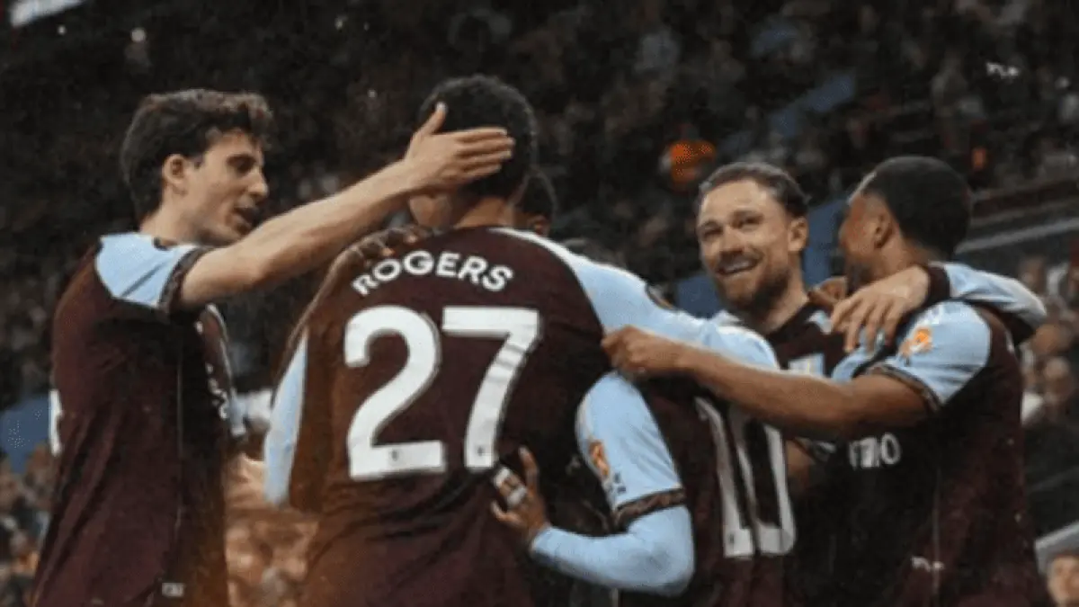 Pemain Aston Villa merayakan kemenangan 4-0 atas Bologna di Villa Park pada Liga Europa 2026.(Foto: X @AVFCOfficial) 