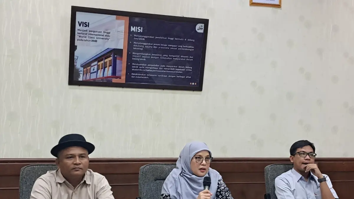 Rektor ITP Prof Maidiawati memberikan keterangan pers terkait penerimaan mahasiswa baru di Kampus ITP, beberapa waktu lalu. (DOK ITP)