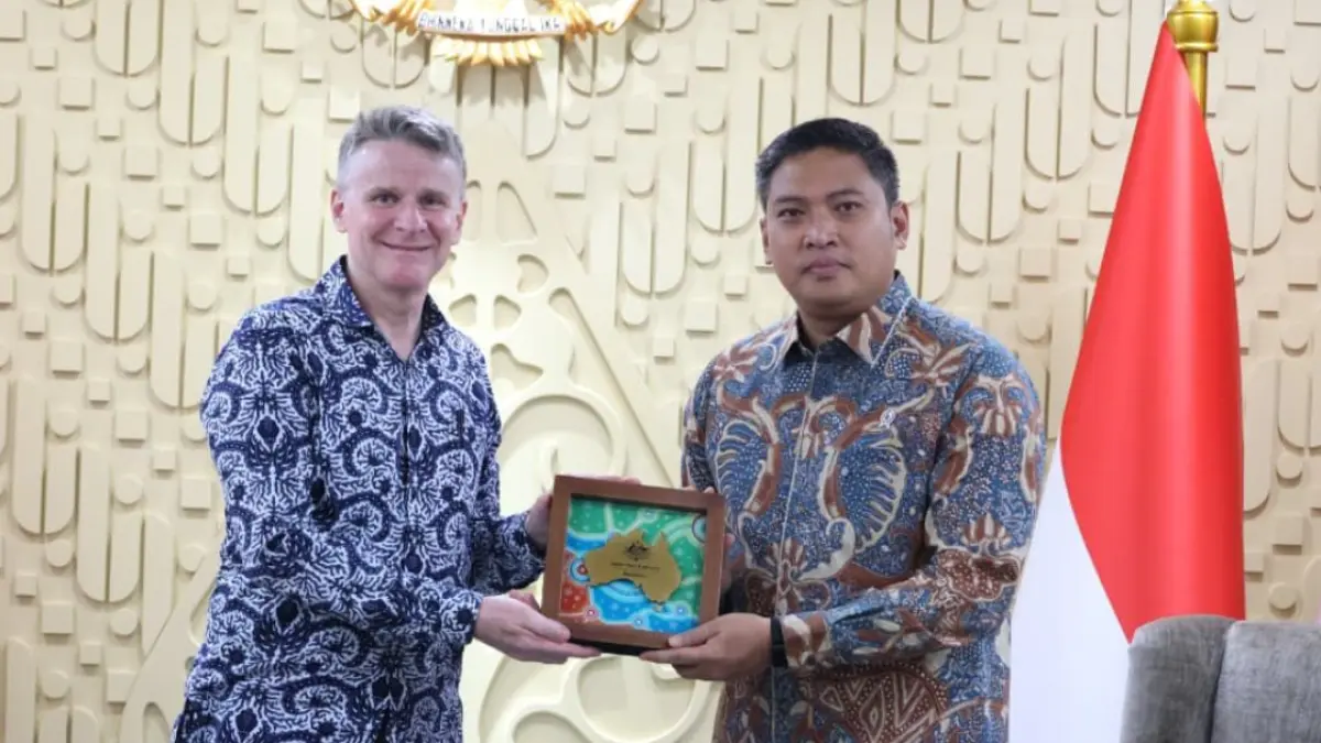 Wakil Menteri Pertanian RI Sudaryono menerima kunjungan Duta Besar Australia di Kantor Kementerian Pertanian pada Rabu (15/4).(Foto: Humas Kementan)