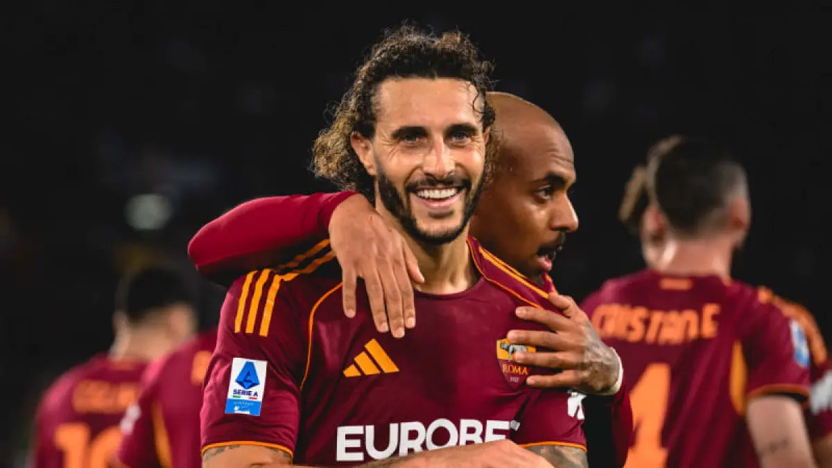 Mario Hermoso mencetak gol penyama untuk AS Roma saat melawan Atalanta di Serie A. (Foto: X @OfficialASRoma)