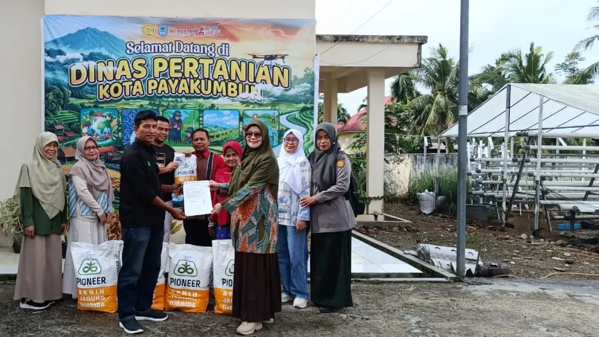 Pemko Payakumbuh salurkan benih jagung Pioneer 32 untuk petani terdampak bencana. Langkah cepat pulihkan lahan puso di Payakumbuh Timur.