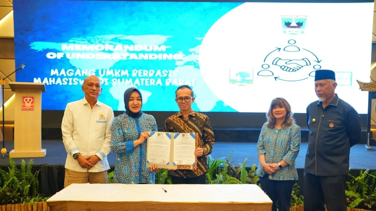Unand menjalin kerja sama dengan Apindo Sumbar terkait Program Magang UMKM Berbasis Mahasiswa di Sumbar, Kamis (23/4) lalu. (DOK HUMAS UNAND)