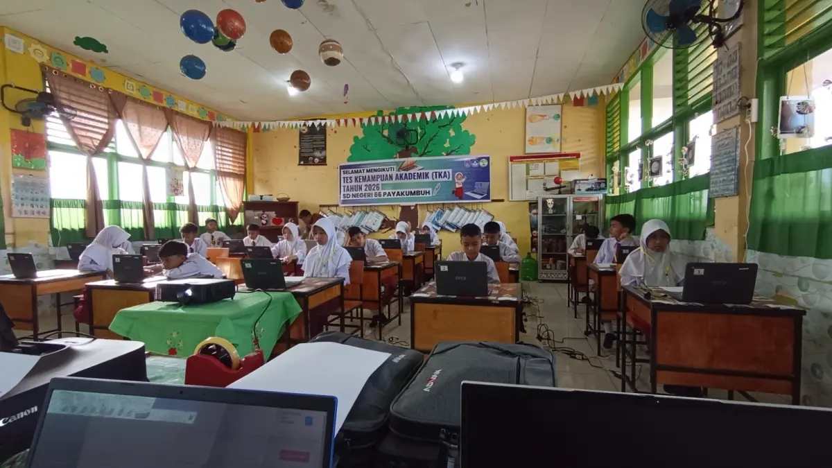 Sejumlah murid Sekolah Dasar (SD) di Kota Payakumbuh mengikuti ujian TKA tahun ini, beberapa waktu lalu. (DOK DISDIK PAYAKUMBUH)