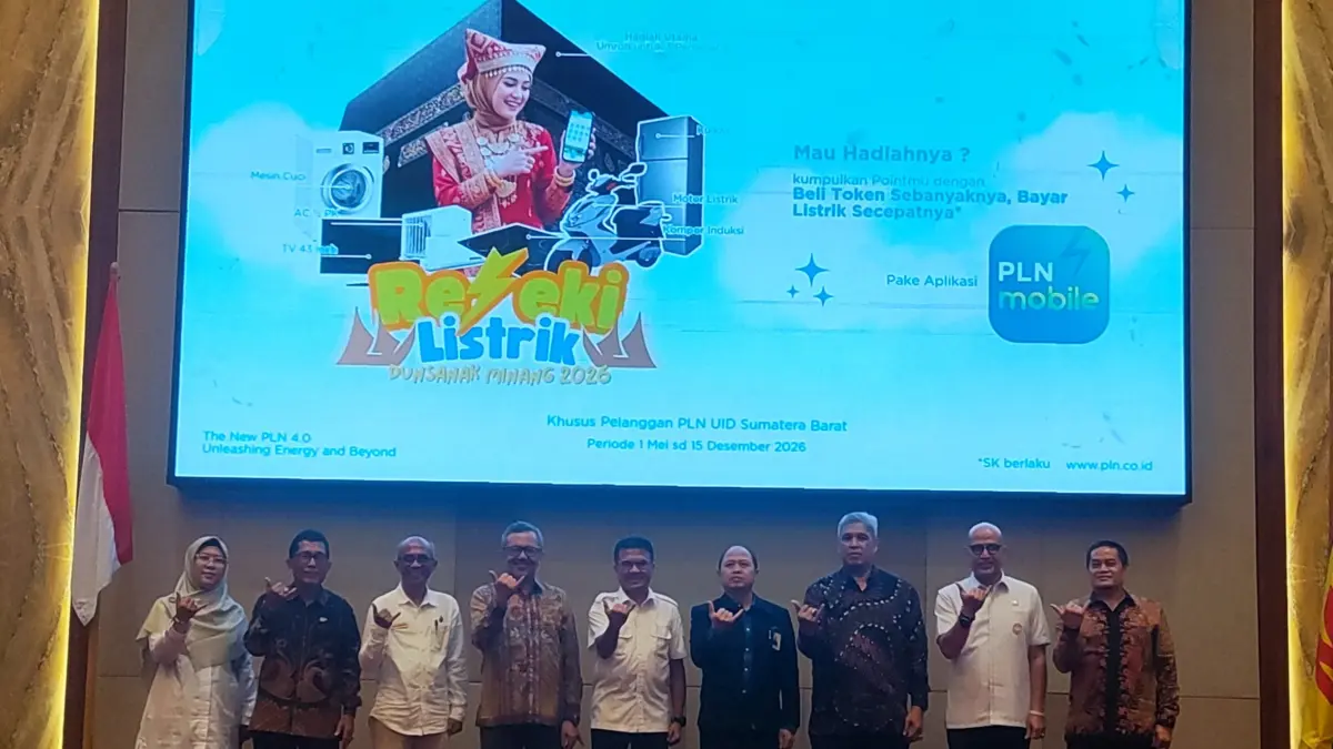 PLN luncurkan program Rezeki Listrik 2026 berhadiah umrah dan dorong transaksi PLN Mobile, Rabu (6/5/2026). (Randi Z/Padeks)