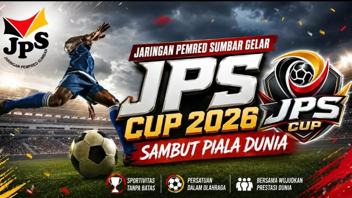 Jaringan Pemred Sumbar (JPS) akan menghadirkan Turnamen Minisoccer JPS Cup pada 6 Juni 2026 sebagai bagian dari penyambutan gelaran Piala Dunia 2026.(Foto: JPS)