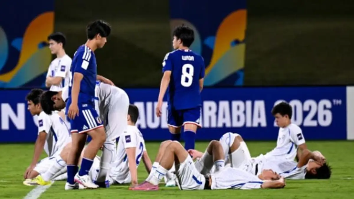 Timnas Jepang menyingkirkan juara bertahan Uzbekistan lewat adu penalti 3-2 setelah bermain imbang 1-1 hingga akhir perpanjangan waktu di Semifinal Piala Asia U-17.(Foto: the-afc.com)