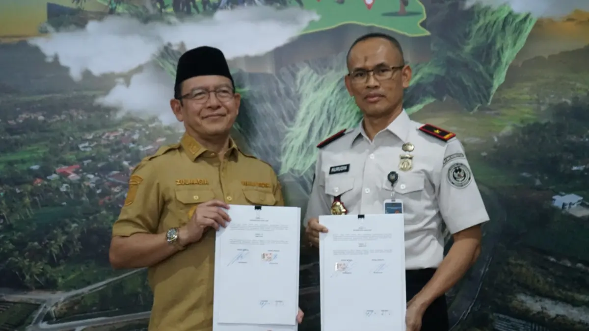 Wali Kota Zulmaeta dan Kakanwil Ditjen Keimigrasian Sumbar Nurudin teken MoU untuk menghadirkan layanan keimigrasian di Mall Pelayanan Publik (MPP) Payakumbuh, Selasa (19/5/2026).