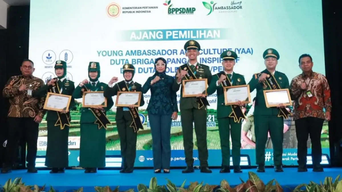 Pemilihan Young Ambassador Agriculture (YAA), Duta Polbangtan/PEPI, dan Brigade Pangan Inspiratif 2026 di Ciawi pada 19–21 Mei 2026..(Foto: Humas)