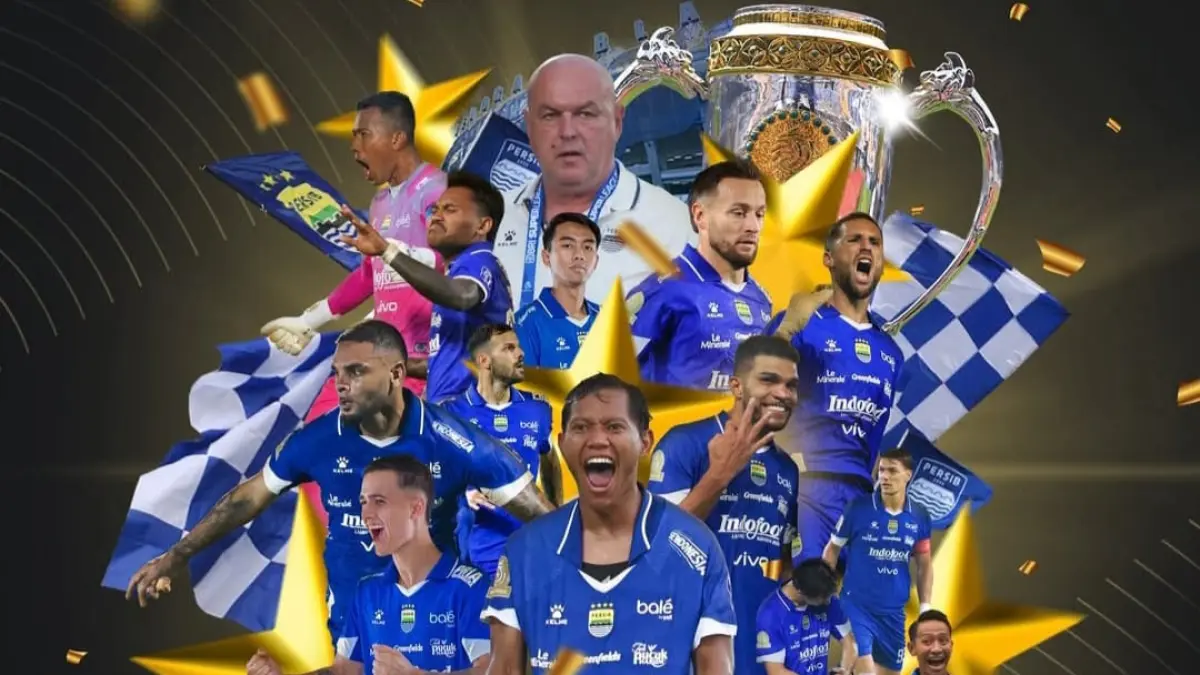 Persib Bandung mengunci takhta juara BRI Super League 2025/2026 di Stadion GBLA, Sabtu (23/5/2026).(Foto: IG @liga1match)