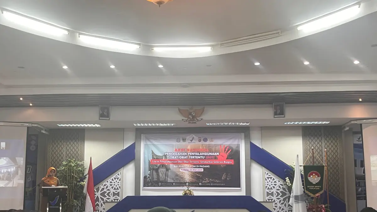 BBPOM di Padang menggelar edukasi dalam rangka Aksi Nasional Pencegahan Penyalahgunaan OOT yang digelar di kantor BBPOM Padang, Senin (25/5). (SUYUDI/PADEK)