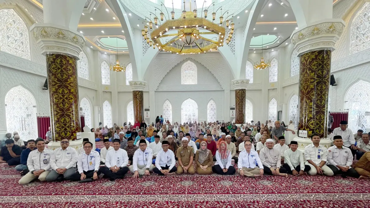 Pelepasan calon jamaah haji tahun 1447 H/ 2026  melalui Bank Nagari di salah satu daerah. (DOK Bank Nagari)