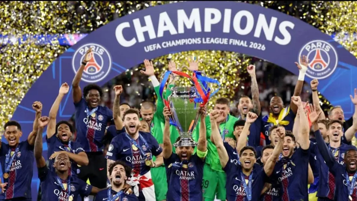 PSG juara Liga Champions 2025/2026 setelah mengalahkan Arsenal lewat adu penalti 4-3 pada pertandingan final di Puskas Arena, Budapest, Hungaria.(Foto: UEFA)
