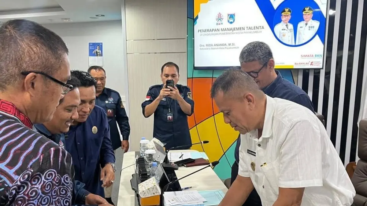 Pemko Payakumbuh menjalani ekspose Penerapan Manajemen Talenta ASN di kantor BKN Pusat, Jakarta, Selasa (2/6). (DOK PEMKO PAYAKUMBUH)