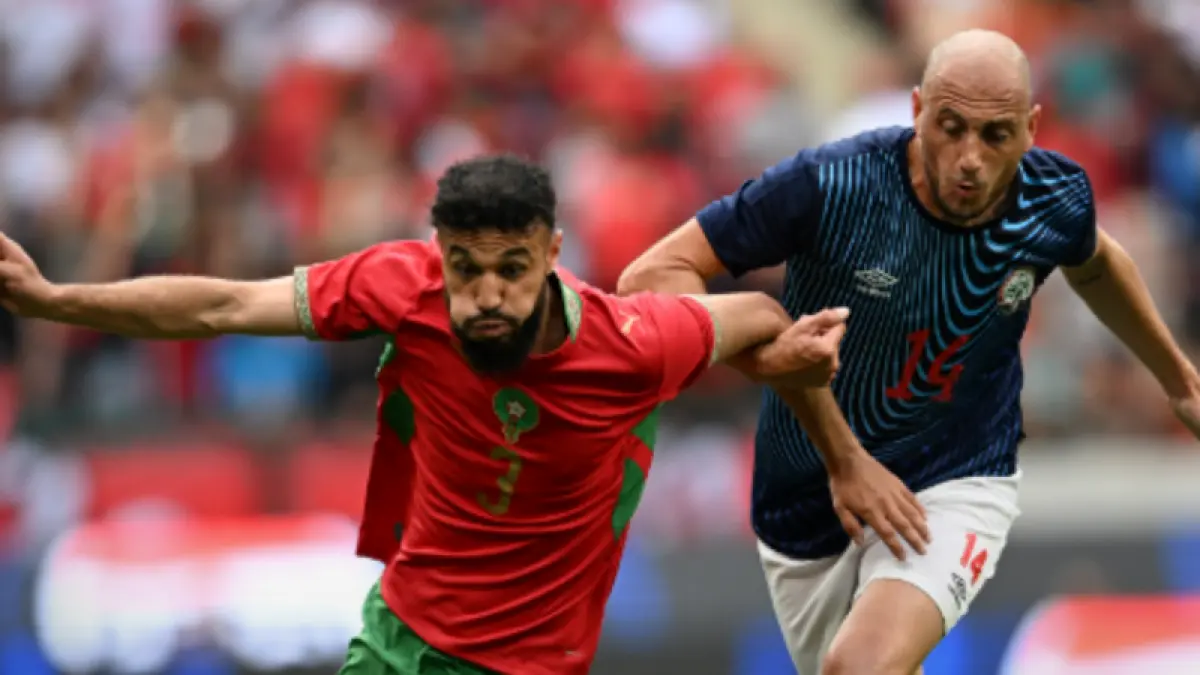 Timnas Maroko unggul 2-0 atas Madagaskar di babak pertama berkat dua gol Ismael Saibari dalam laga persahabatan internasional.(Foto: X @EnMaroc)